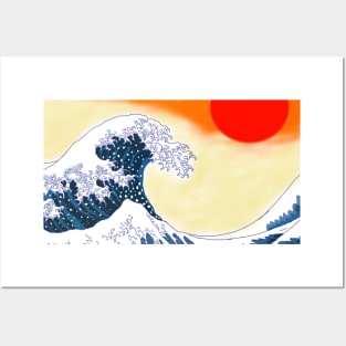 Japanese waves Posters and Art